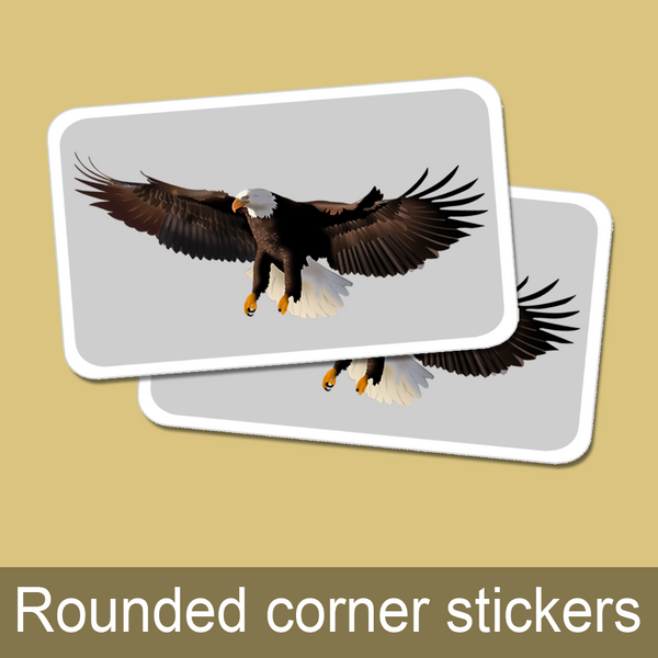 Rounded Corners Custom Stickers - Make Your Own Logo Stickers