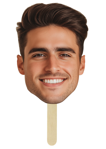 Huge Heads Custom Image Sign on a Stick