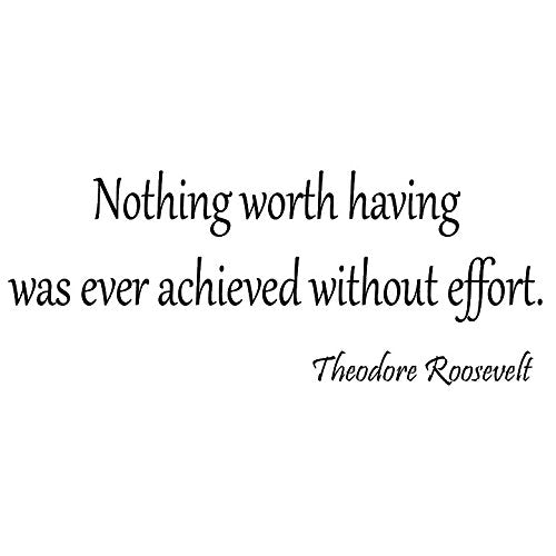 VWAQ Nothing Worth Having Was Ever Achieved Without Effort Wall Quotes