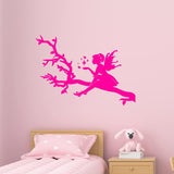 VWAQ Fairy Tree Branch Wall Decal for Girls Bedroom - Nursery Decor Vinyl Removable Sticker