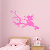 VWAQ Fairy Tree Branch Wall Decal for Girls Bedroom - Nursery Decor Vinyl Removable Sticker