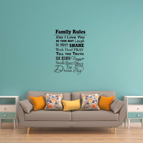 LOVE FAMILY GIFT Living Room Wall Art Decal Quote Words Lettering Decor
