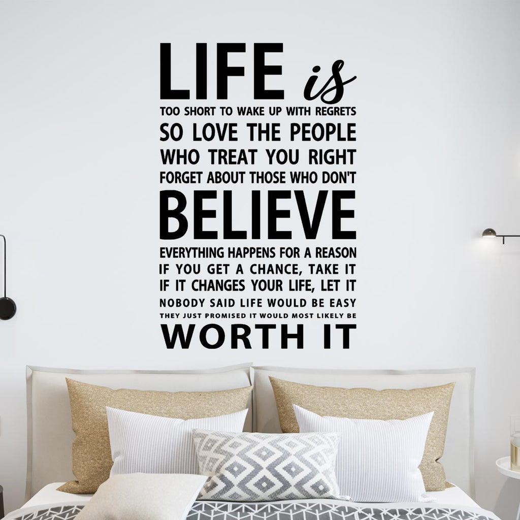 Office Wall Decor Great Work Love What You Do Quote Words Art Sticker